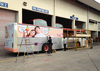 BoxFresh Service - RETRO-FITTINGS WORKS - 'I LOVE CHILDREN' EVENT BUS